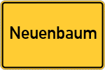 Place name sign Neuenbaum