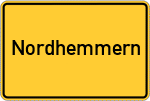Place name sign Nordhemmern