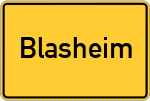 Place name sign Blasheim