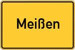 Place name sign Meißen, Kreis Minden, Westfalen