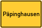 Place name sign Päpinghausen