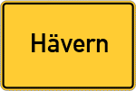 Place name sign Hävern