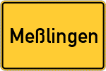 Place name sign Meßlingen, Kreis Minden, Westfalen