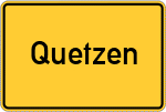 Place name sign Quetzen