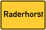 Place name sign Raderhorst