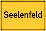 Place name sign Seelenfeld, Kreis Minden, Westfalen