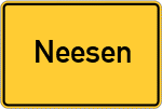 Place name sign Neesen, Porta Westfalica