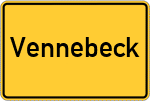 Place name sign Vennebeck