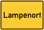 Place name sign Lampenort, Westfalen
