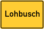 Place name sign Lohbusch, Westfalen