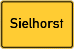 Place name sign Sielhorst, Westfalen