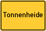 Place name sign Tonnenheide