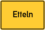 Place name sign Etteln