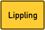 Place name sign Lippling, Kreis Paderborn