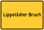 Place name sign Lippstädter Bruch, Westfalen