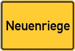 Place name sign Neuenriege
