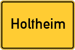 Place name sign Holtheim