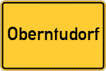 Place name sign Oberntudorf