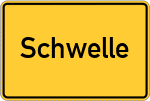 Place name sign Schwelle
