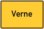 Place name sign Verne, Westfalen