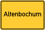 Place name sign Altenbochum