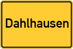 Place name sign Dahlhausen