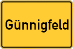 Place name sign Günnigfeld