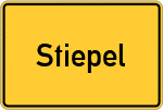 Place name sign Stiepel