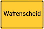 Place name sign Wattenscheid