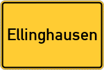Place name sign Ellinghausen