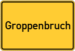Place name sign Groppenbruch