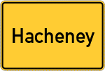 Place name sign Hacheney