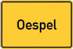 Place name sign Oespel
