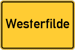 Place name sign Westerfilde