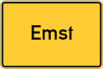 Place name sign Emst