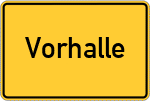 Place name sign Vorhalle