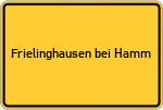 Place name sign Frielinghausen bei Hamm, Westfalen