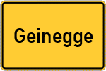 Place name sign Geinegge