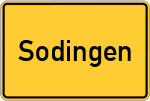Place name sign Sodingen