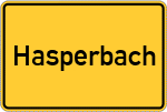 Place name sign Hasperbach