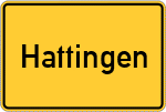 Place name sign Hattingen