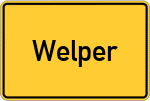 Place name sign Welper