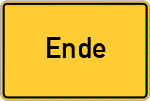 Place name sign Ende