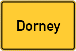 Place name sign Dorney