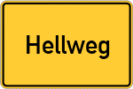 Place name sign Hellweg