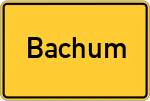Place name sign Bachum, Sauerland