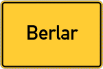 Place name sign Berlar