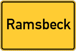 Place name sign Ramsbeck