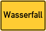 Place name sign Wasserfall, Sauerland