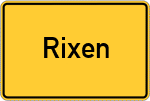 Place name sign Rixen